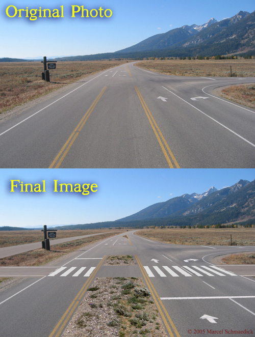 T-intersection w trail crossing Sample_W500